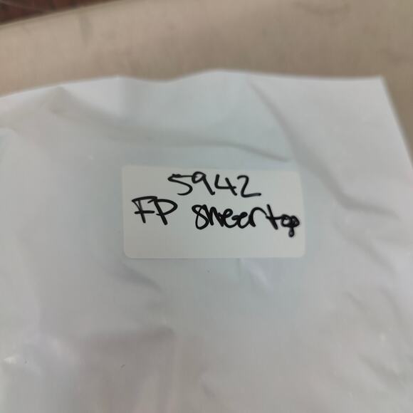 Free People Heartstrings Puff Sheer Crop Top Womens‎ Small Soft Black Lace - Picture 8 of 8